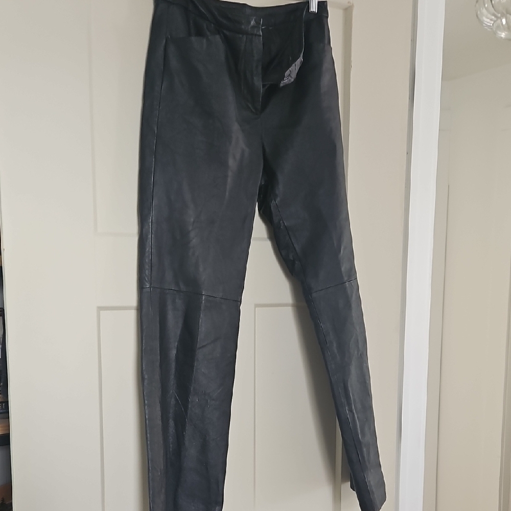 Chadwick's Gray Genuine Leather Pants